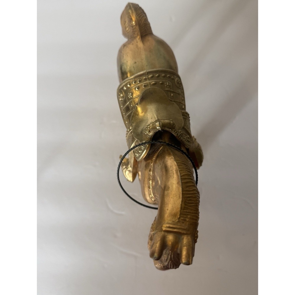 Vintage MCM Brass Like Western Style Horse w Saddle Nostalgic Americana Decor - Picture 10 of 16